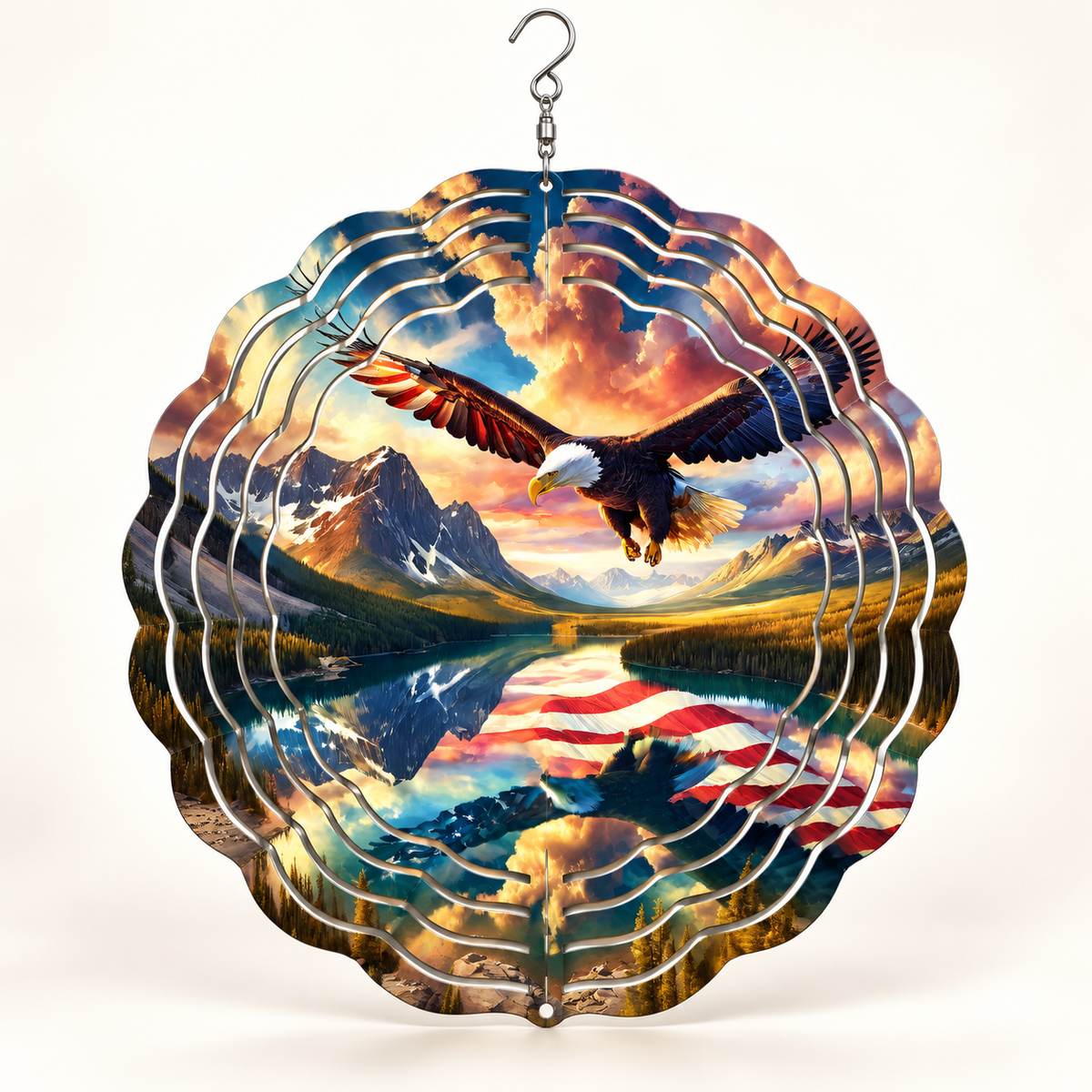 Patriotic Eagle Wind Spinner product mockup