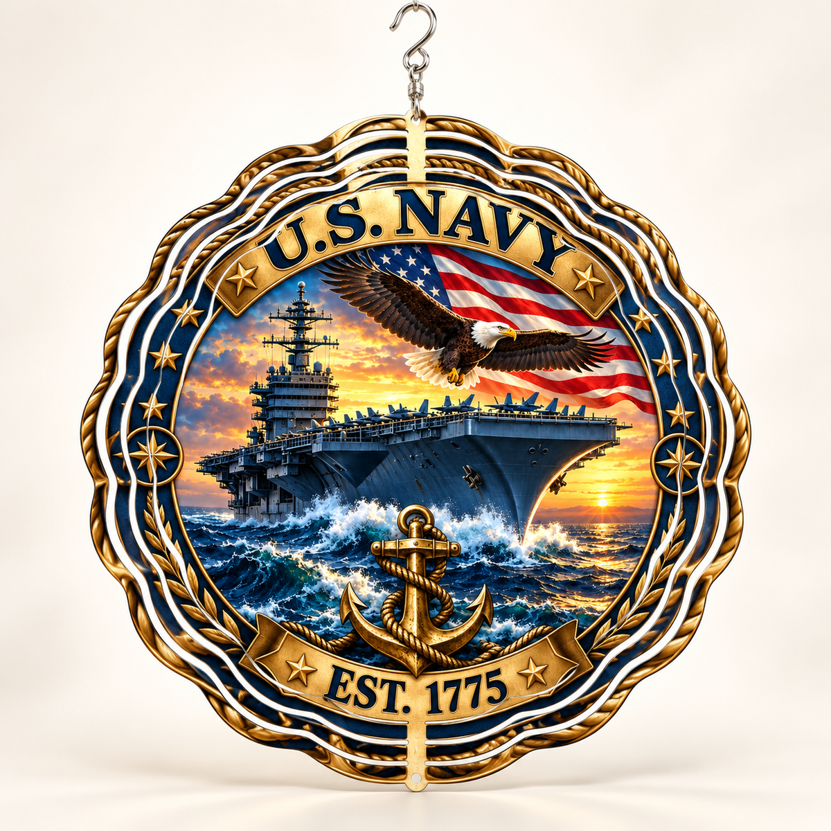 United States Navy Wind Spinner – Design 2 product mockup