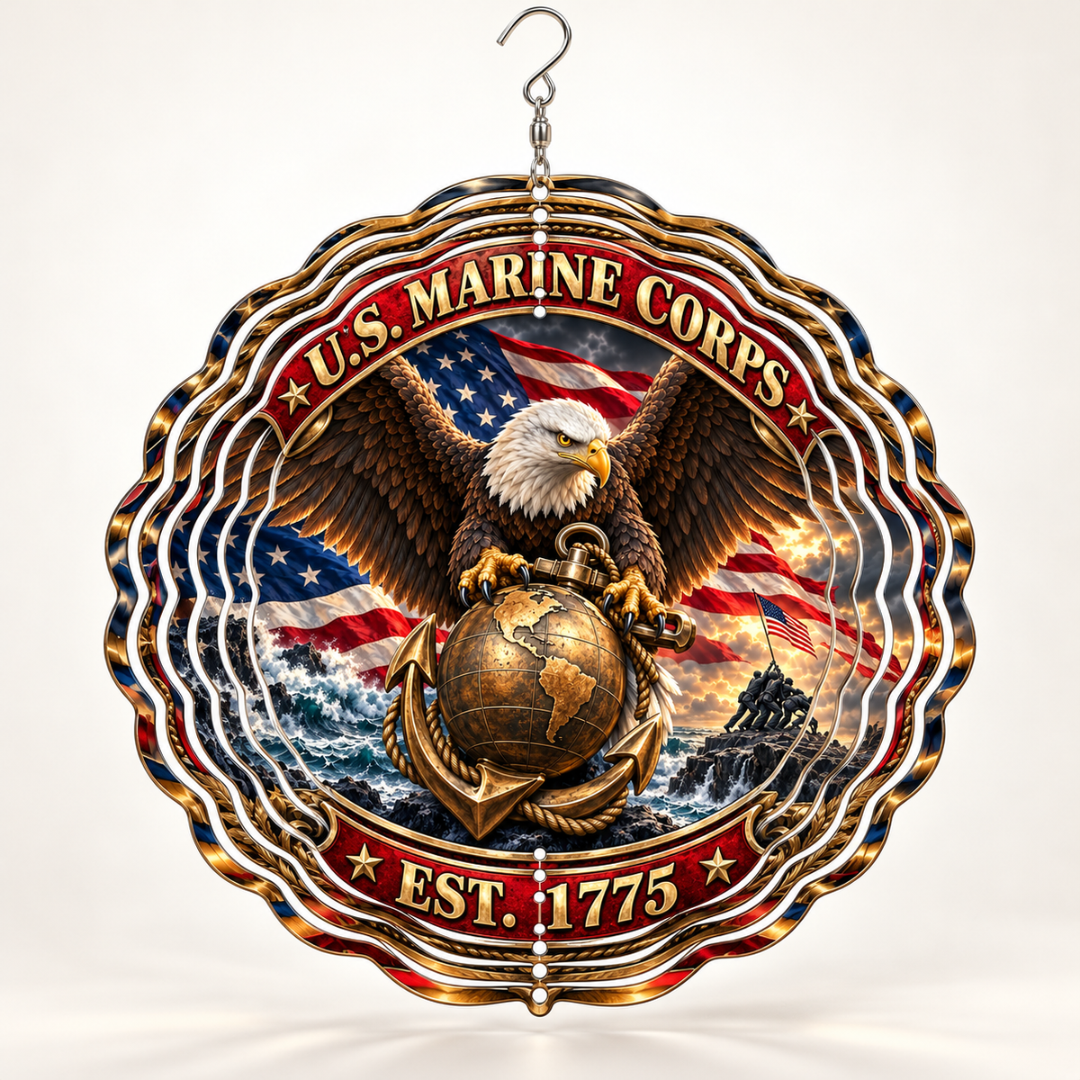 U.S. Marine Corps Wind Spinner – Design 2 product mockup