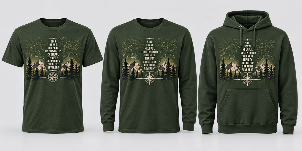Scout Values three apparel styles