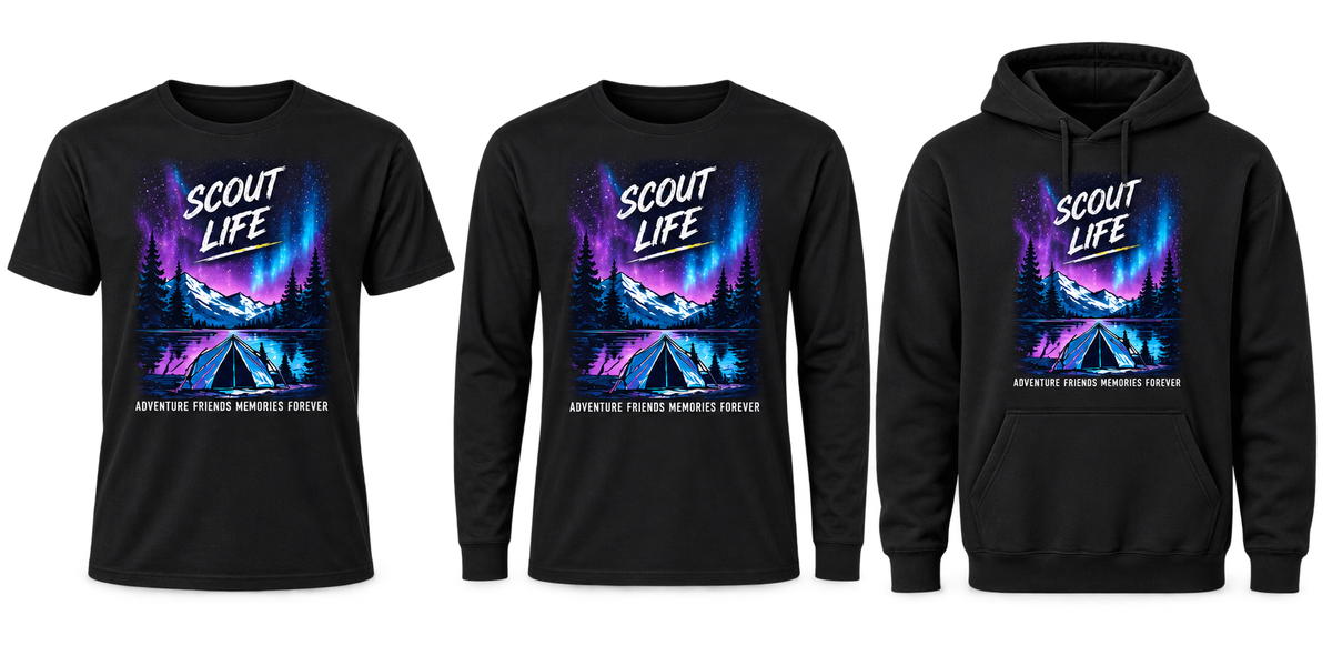 Scout Life three apparel styles