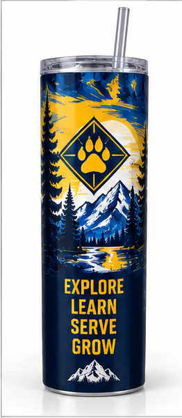 Explore Learn Serve Grow tumbler