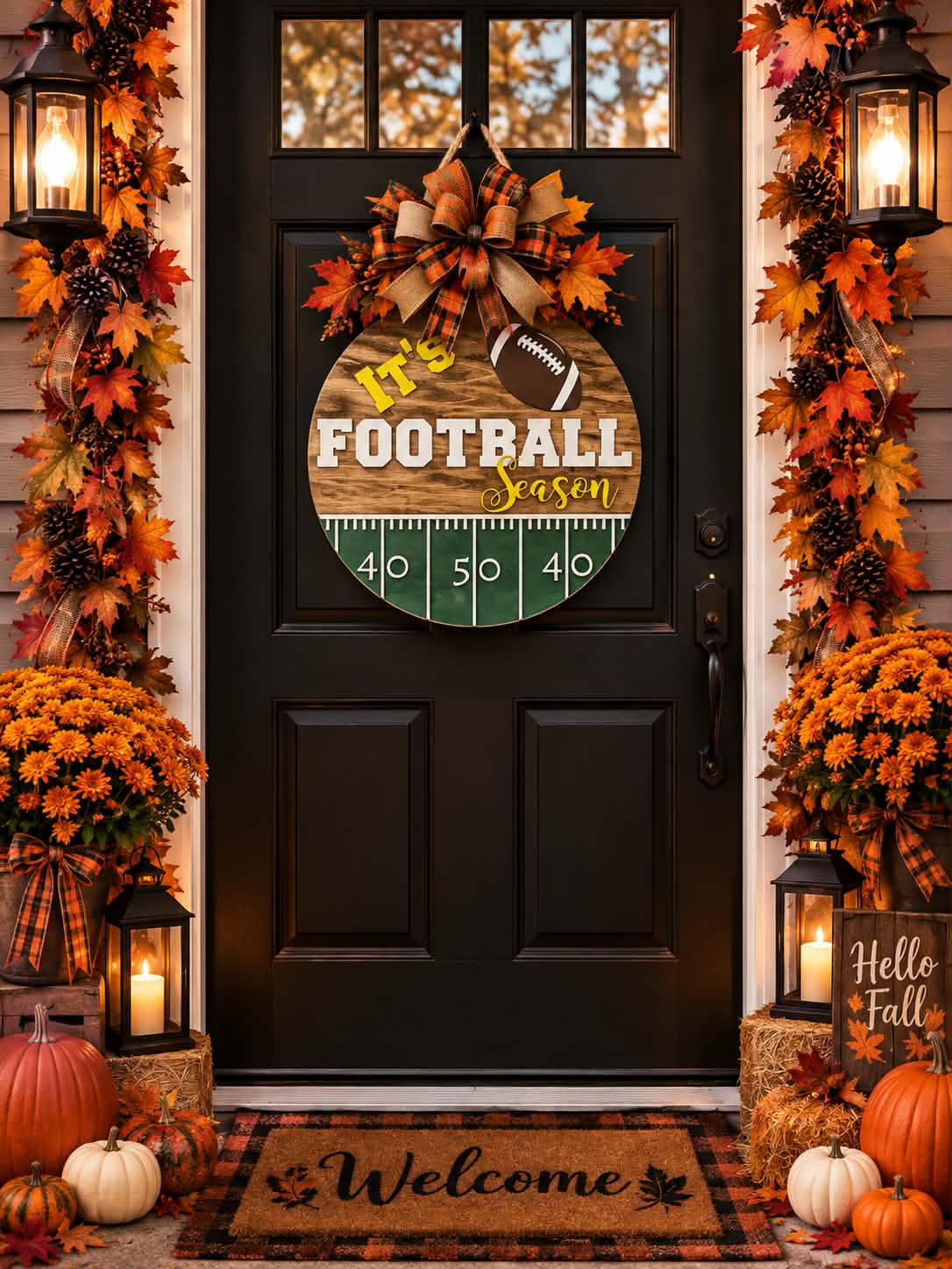 It's Football Season 18-inch door hanger