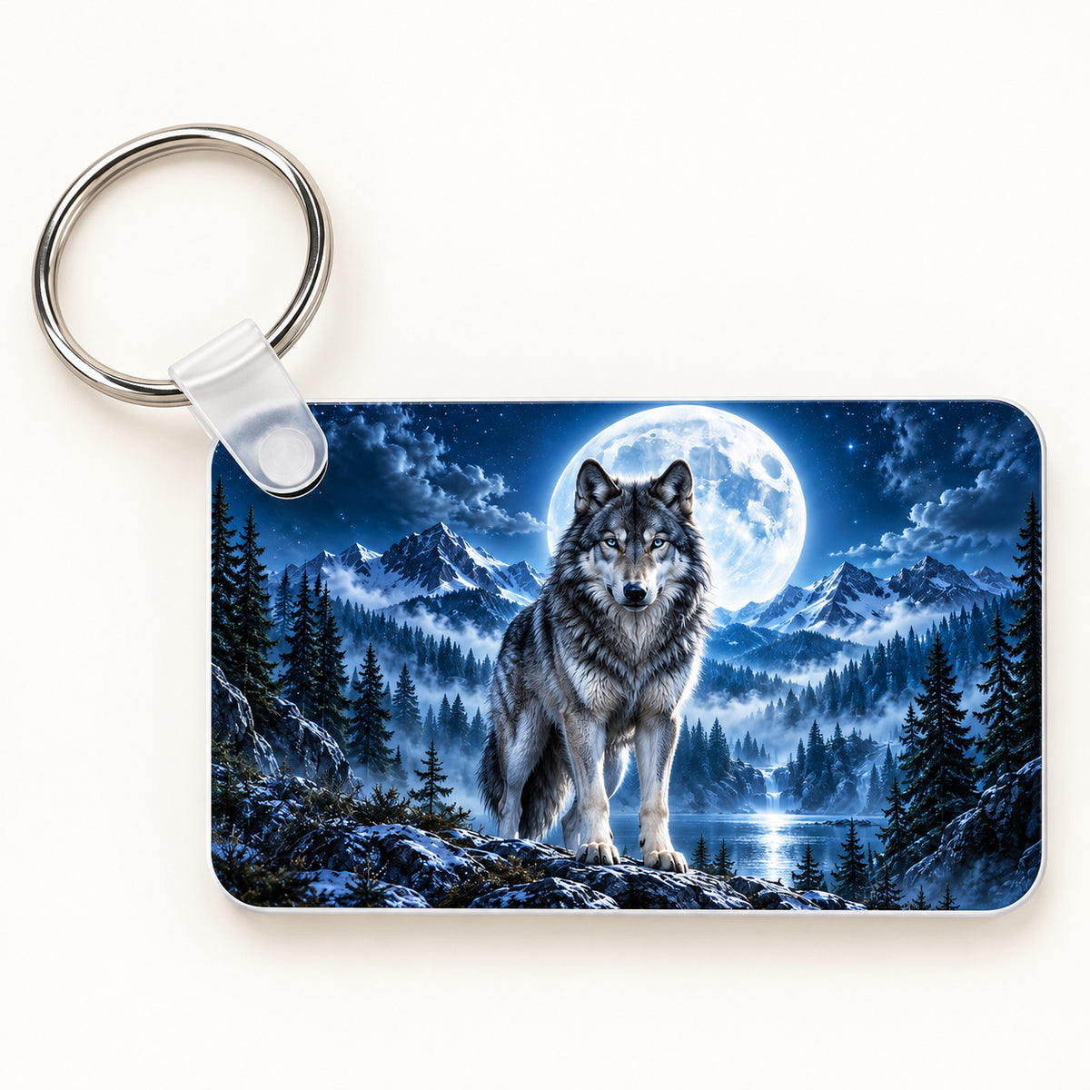 Wolf Moon keychain