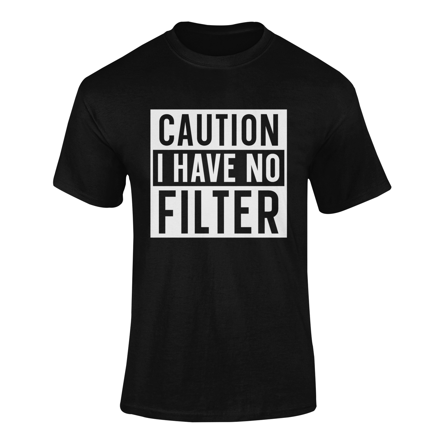 Caution soft-style t shirt (White)