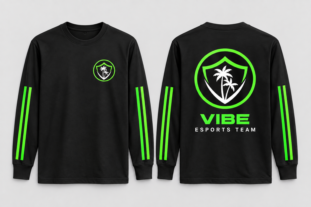 VIBE Night Circuit Long Sleeve Shirt front and back