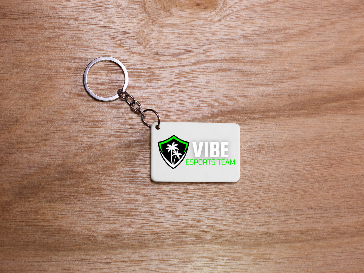 Official VIBE Esports Team sublimation keychain