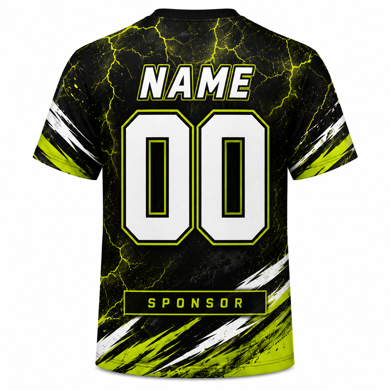 Twisters Neon Lime Hockey Uniform Shirt back