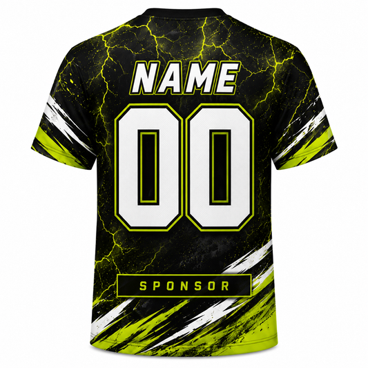 Twisters Neon Lime Hockey Uniform Shirt back
