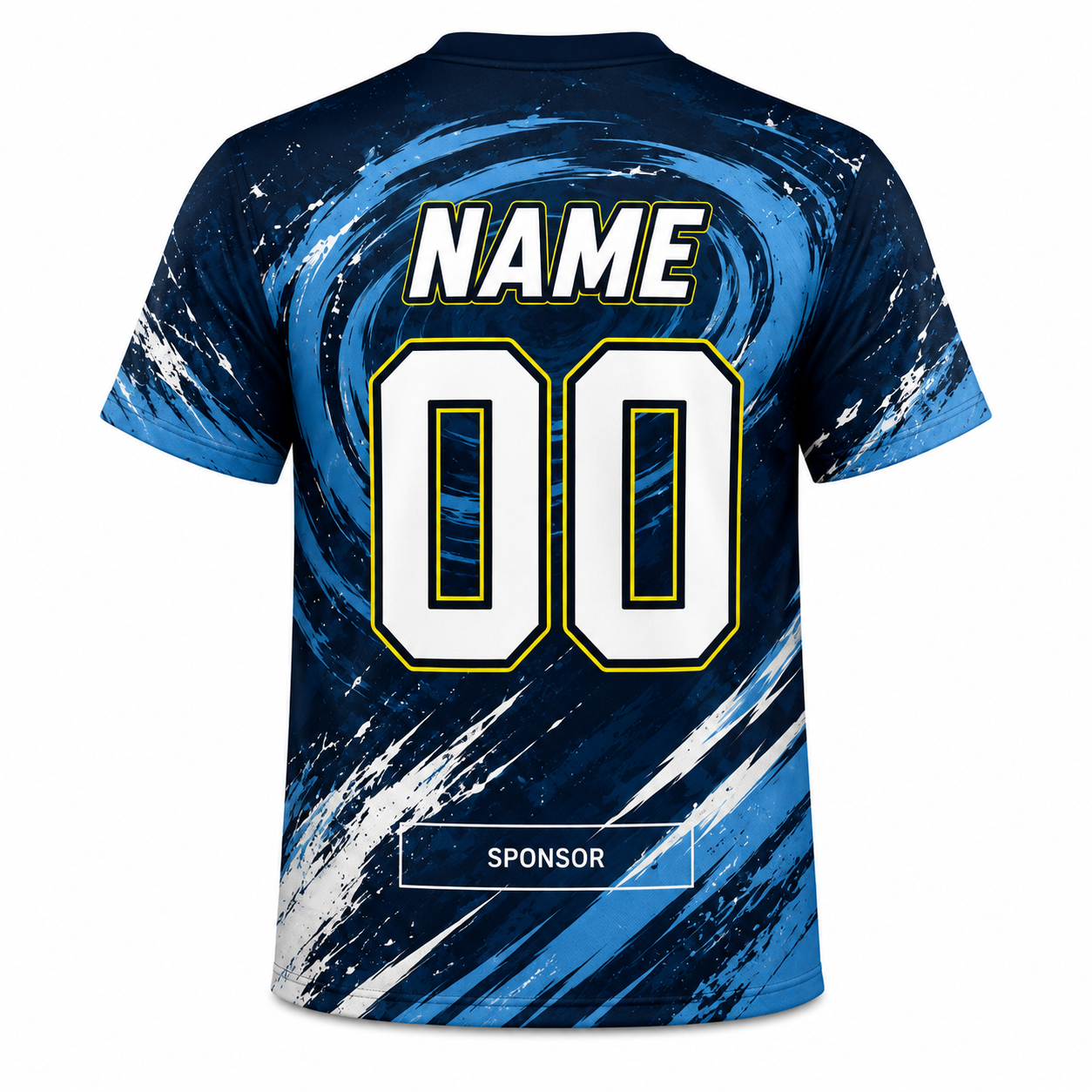 Twisters Blue Vortex Hockey Uniform Shirt back