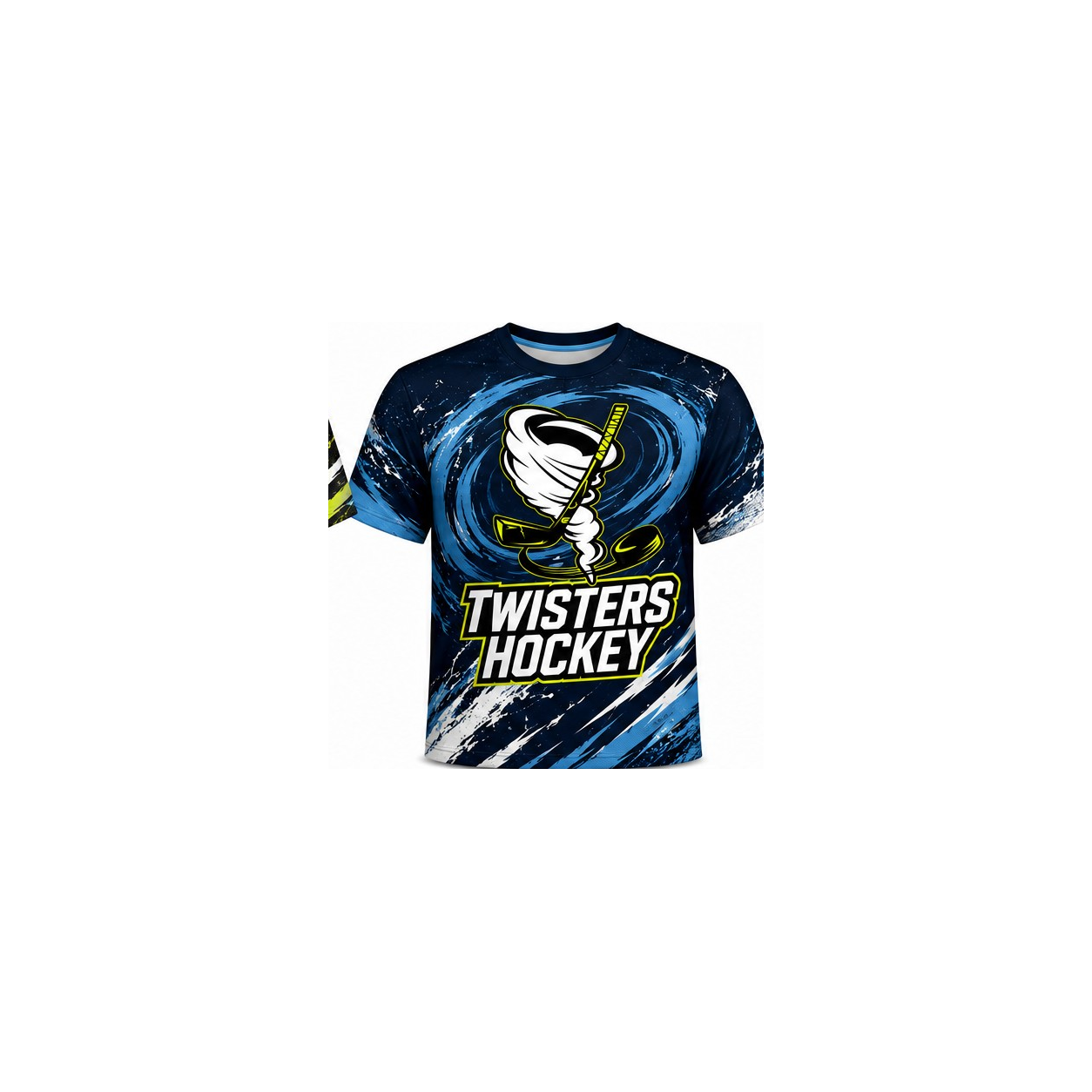 Twisters Blue Vortex Hockey Uniform Shirt front