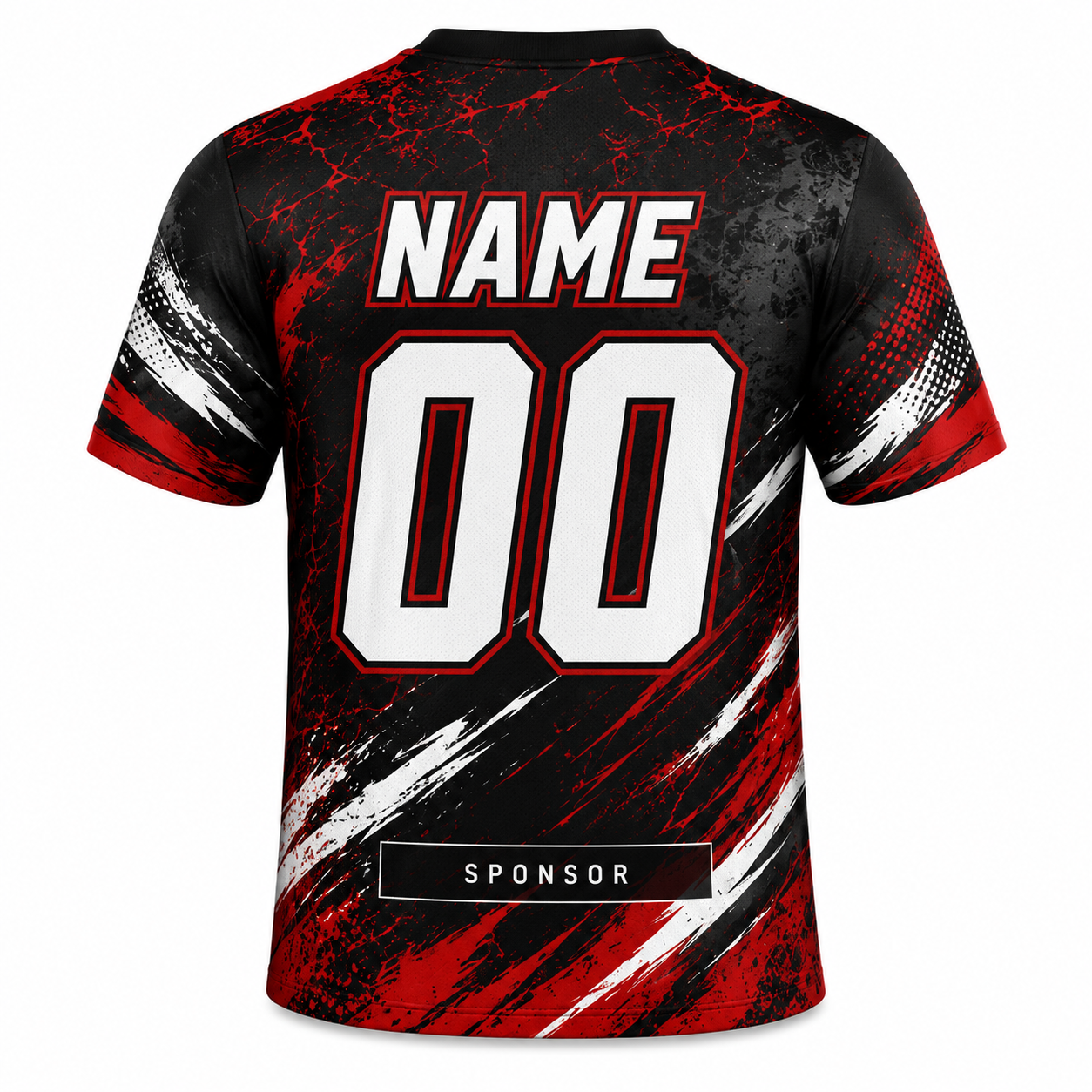Twisters Red Black Hockey Uniform Shirt back