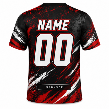 Twisters Red Black Hockey Uniform Shirt back