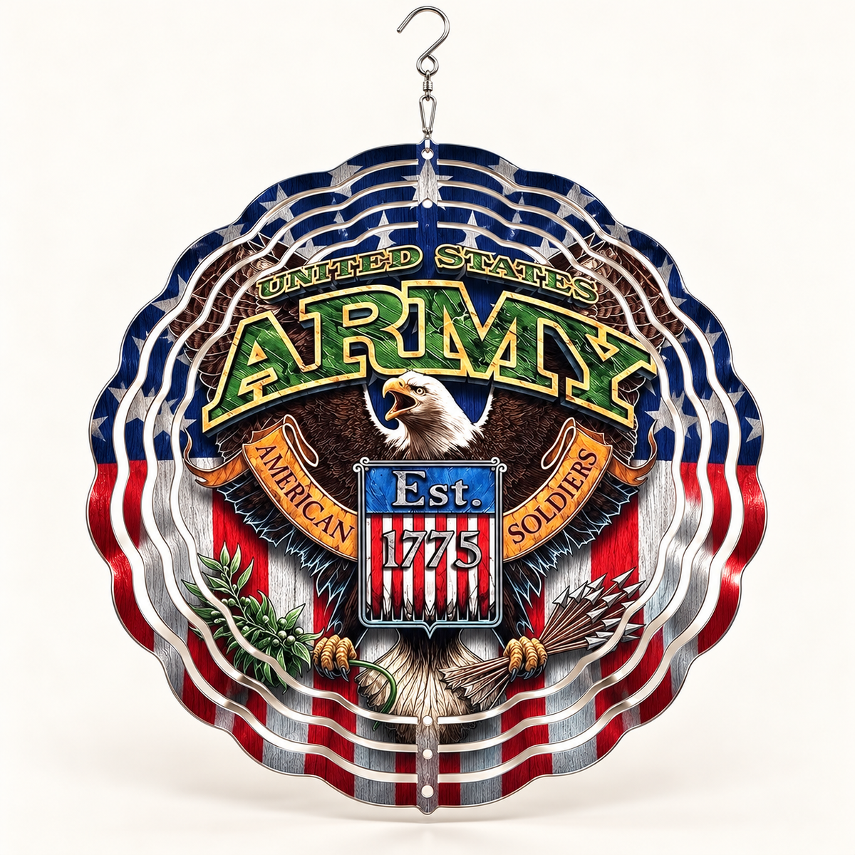 U.S. Army Veteran Wind Spinner product mockup