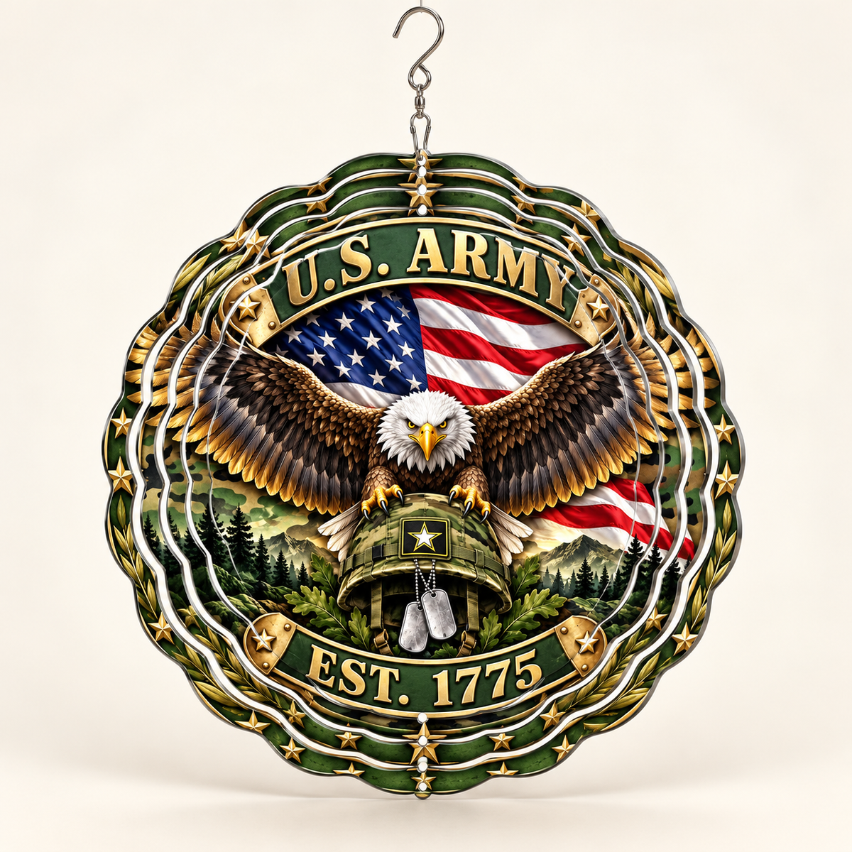 U.S. Army Wind Spinner – Design 2 product mockup