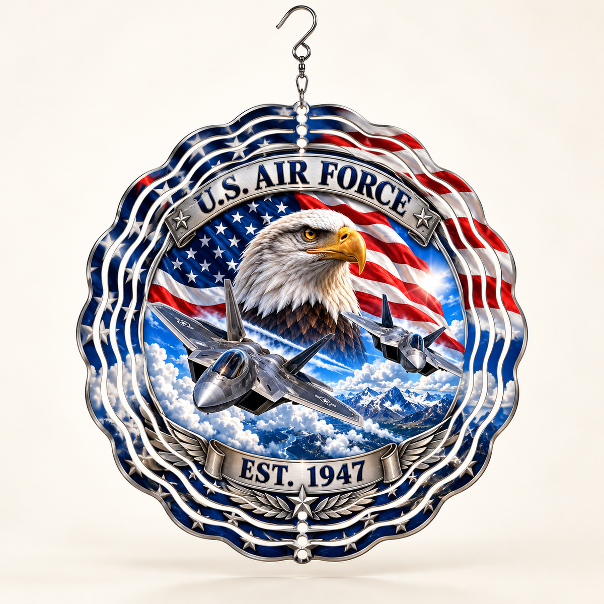 U.S. Air Force Wind Spinner – Design 2 product mockup