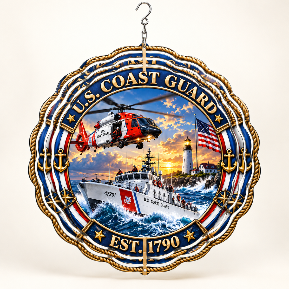 U.S. Coast Guard Wind Spinner product mockup