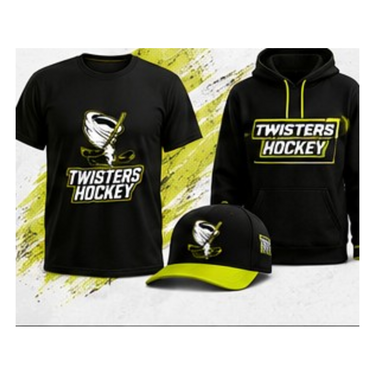 Twisters Black / Neon Yellow T-shirt, hoodie and hat fanwear