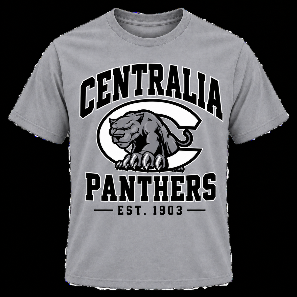 Centralia Panthers EST. 1903 — Gray Cotton T-Shirt