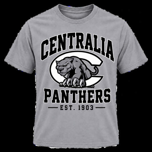 Centralia Panthers EST. 1903 — Gray Cotton T-Shirt