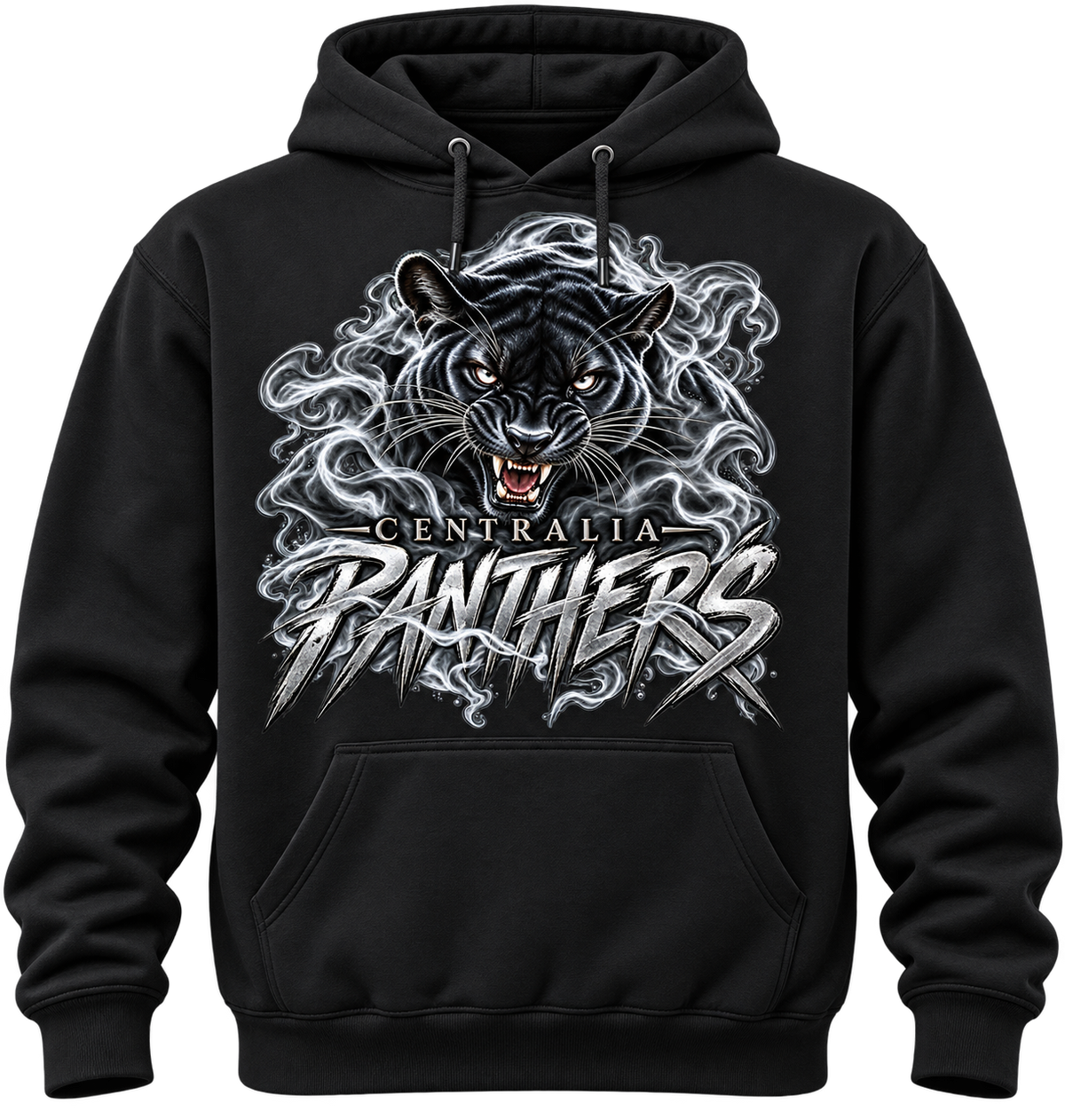 Black Centralia Panthers Smoke Hoodie