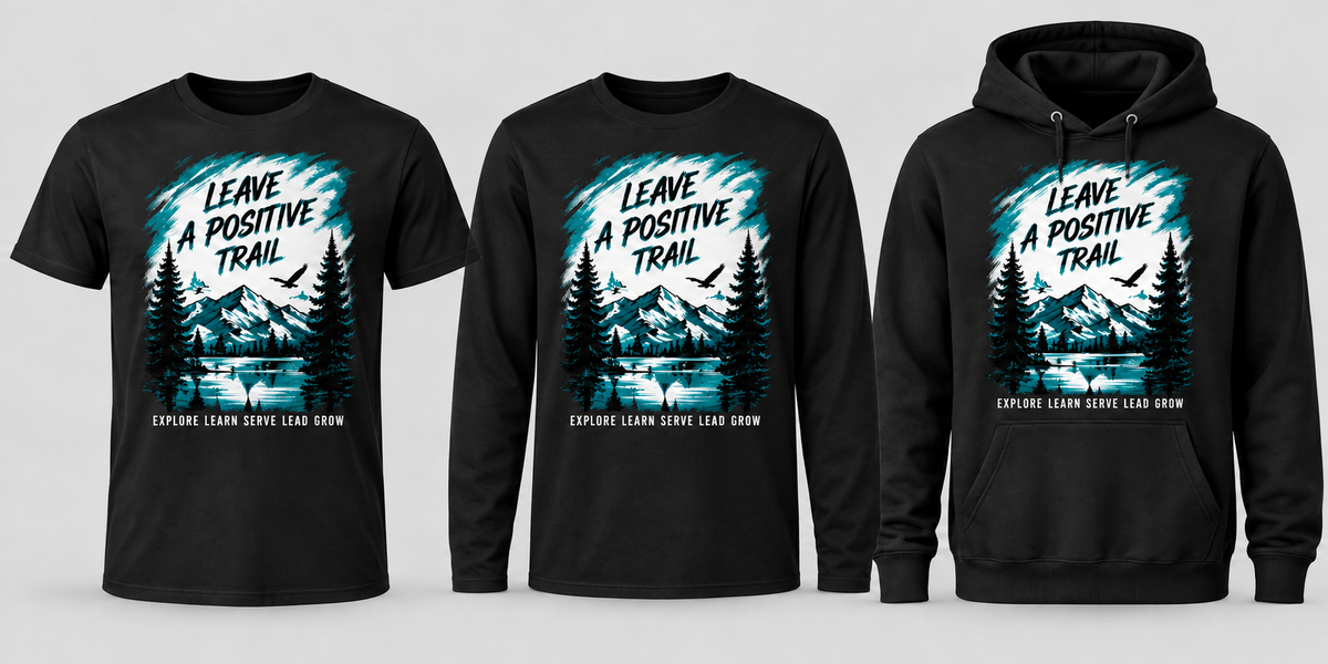 Leave a Positive Trail three apparel styles