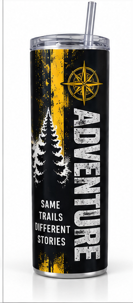 Same Trails Different Stories tumbler