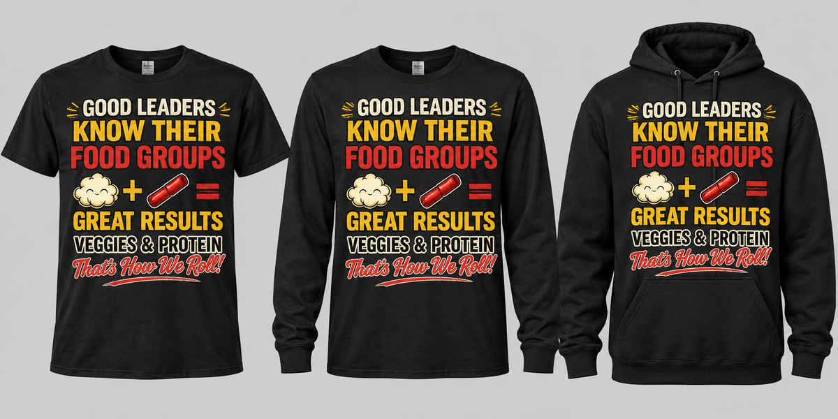 Good Leaders Know Their Food Groups on T-shirt, long sleeve and hoodie