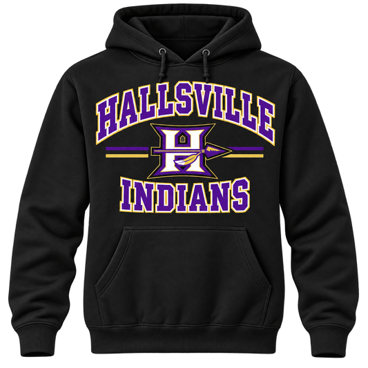 Hallsville Indians — Varsity Stripe Hoodie