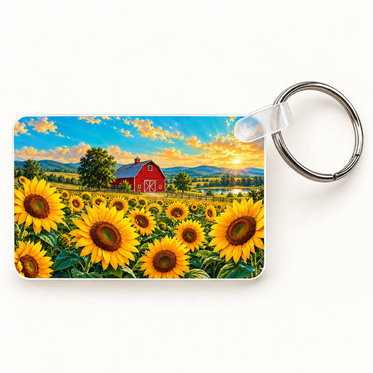 Sunflower Barn keychain