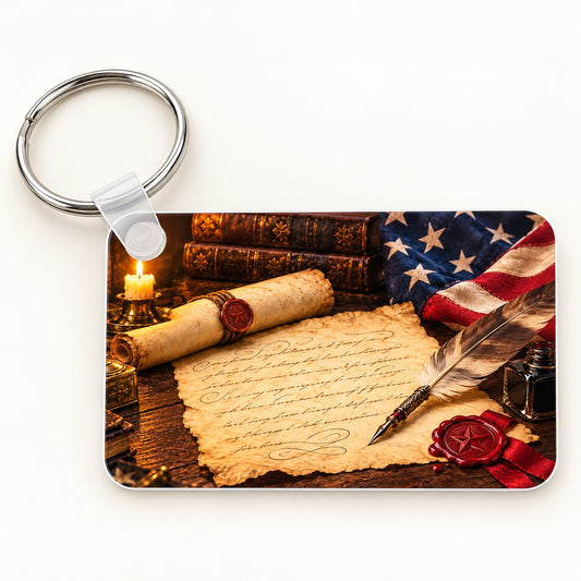 Patriotic Parchment keychain