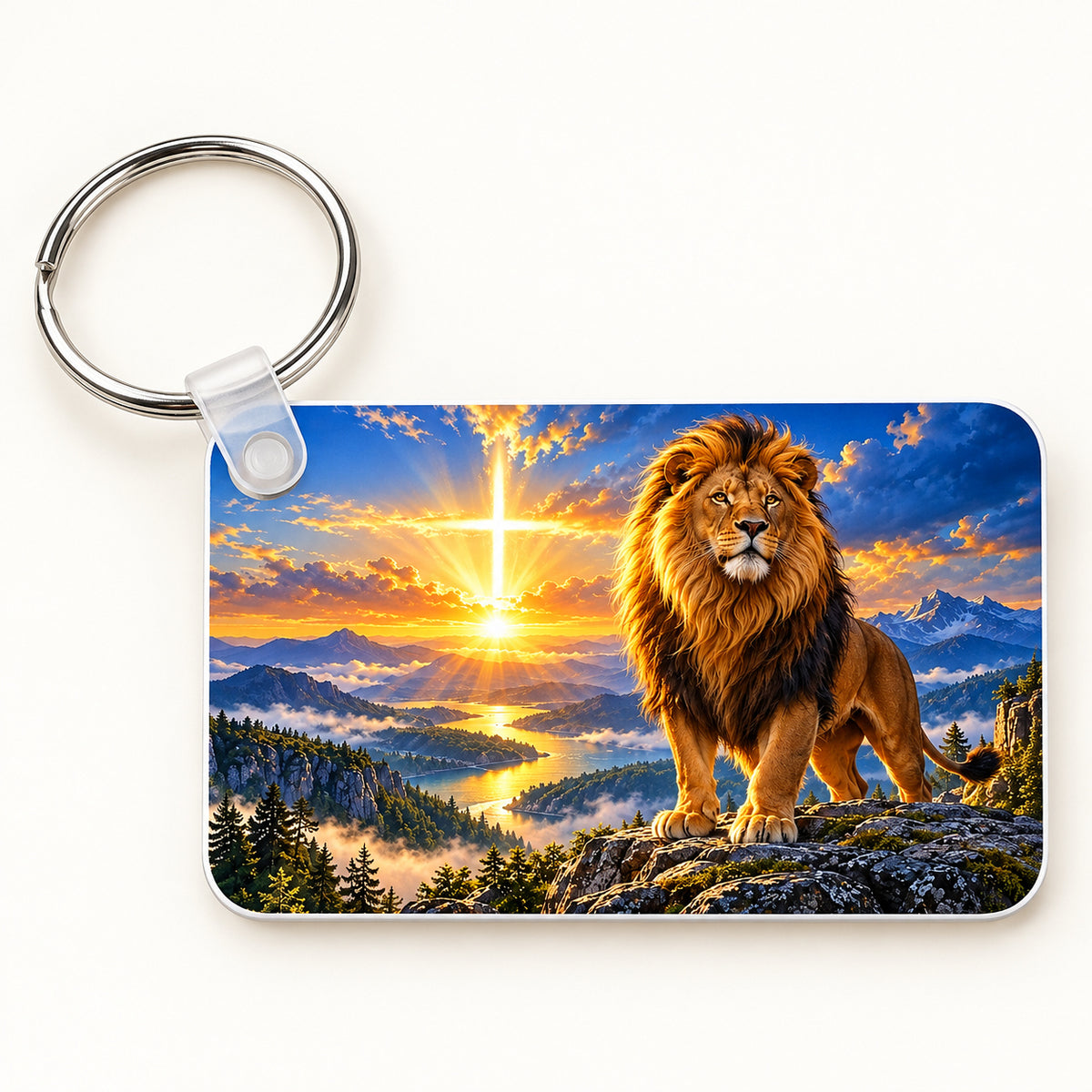 Lion Cross keychain