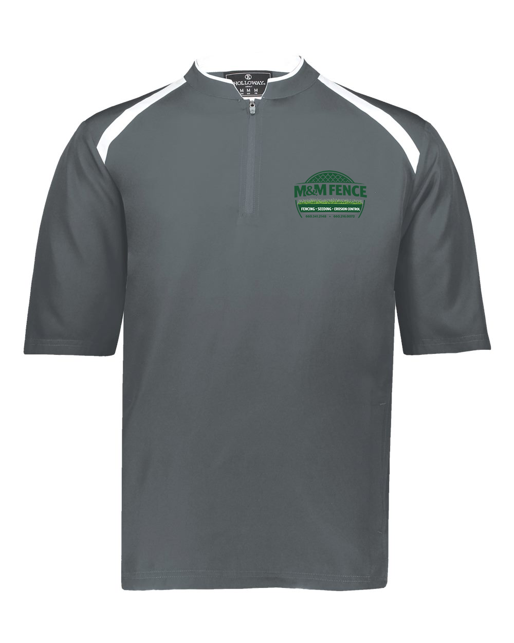 M and M Fence Men's Clubhouse Short Sleeve Quarter-Zip Pullover
