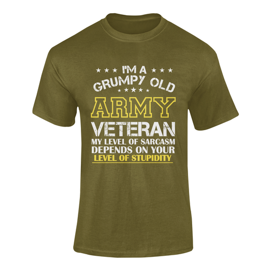 Grumpy Old ARMY Veteran soft-style t shirt