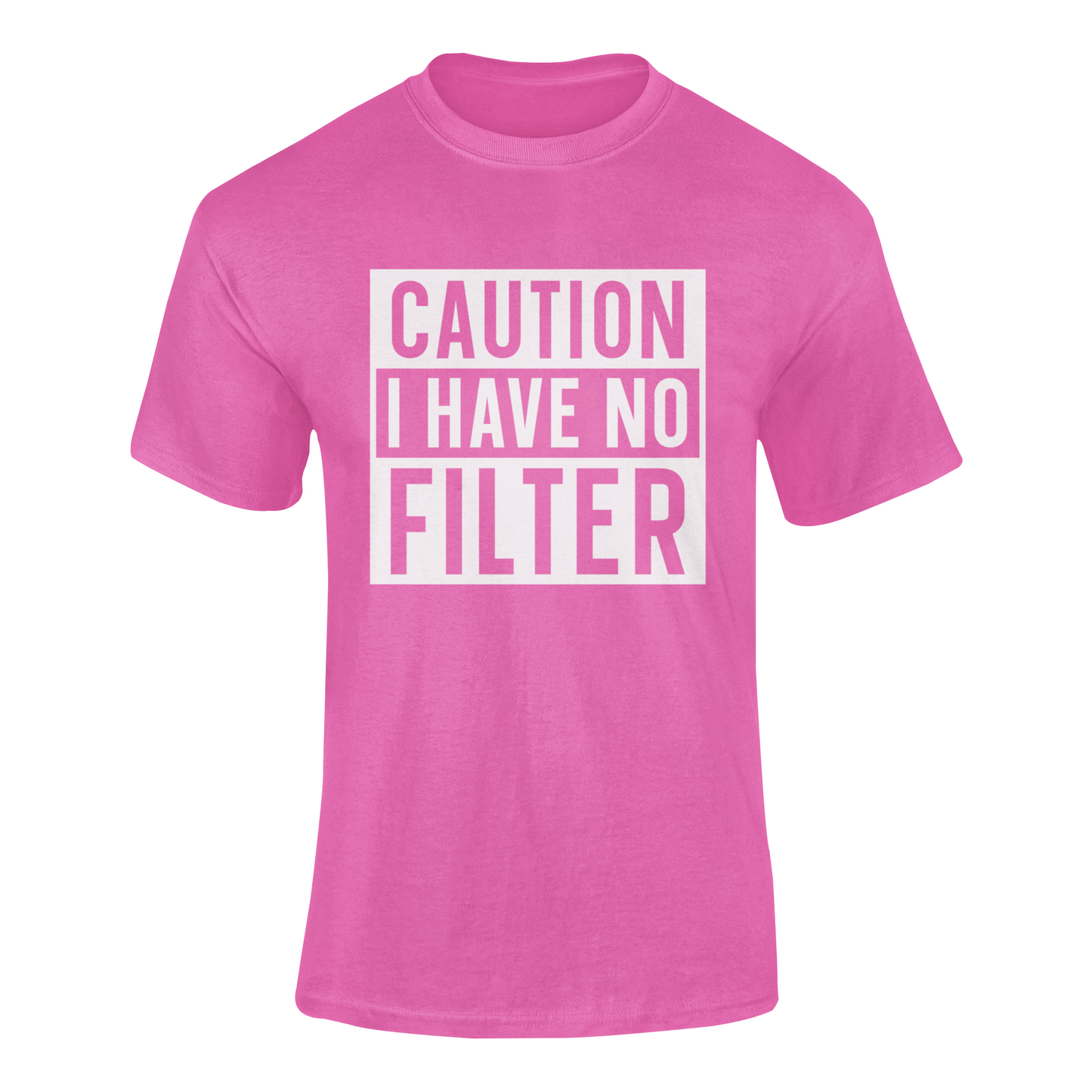 Caution soft-style t shirt (Pink)