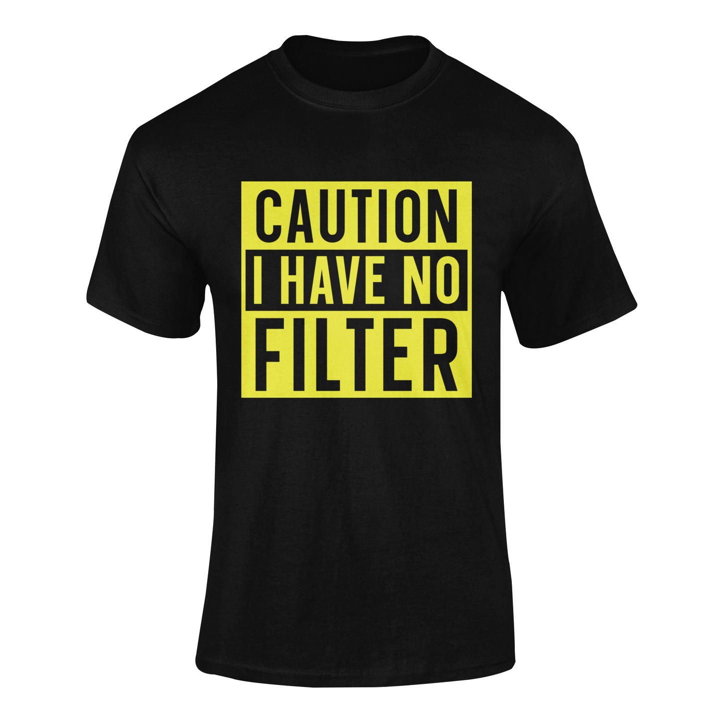 Caution  soft-style t shirt (Yellow)