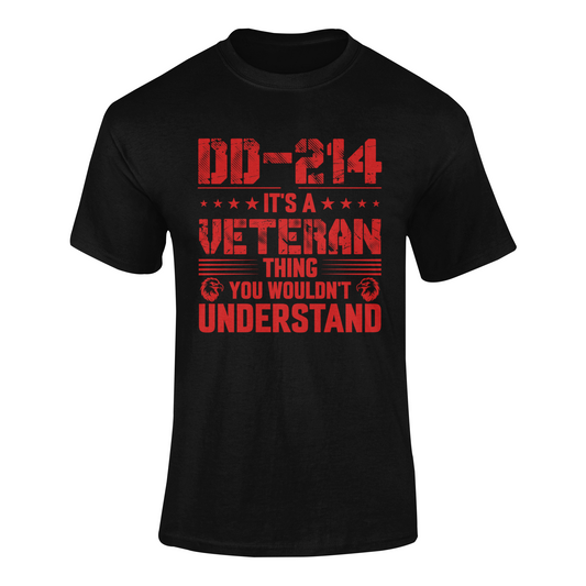It's a Veteran Thing soft-style t shirt- Red