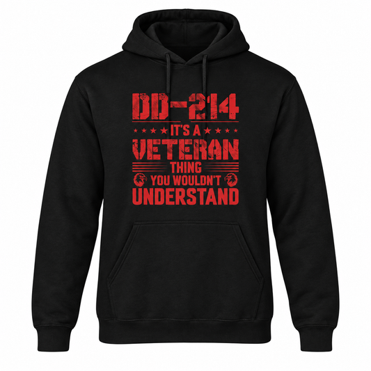 It's a Veteran Thing- Red Gildan Softstyle Hoodie