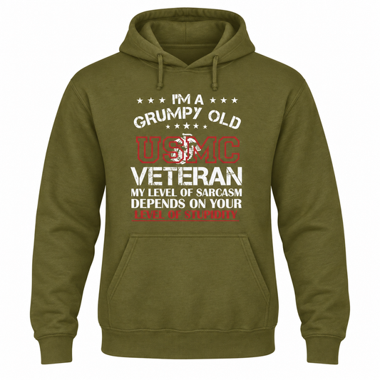 Grumpy Old USMC Veteran Gildan Softstyle Hoodie