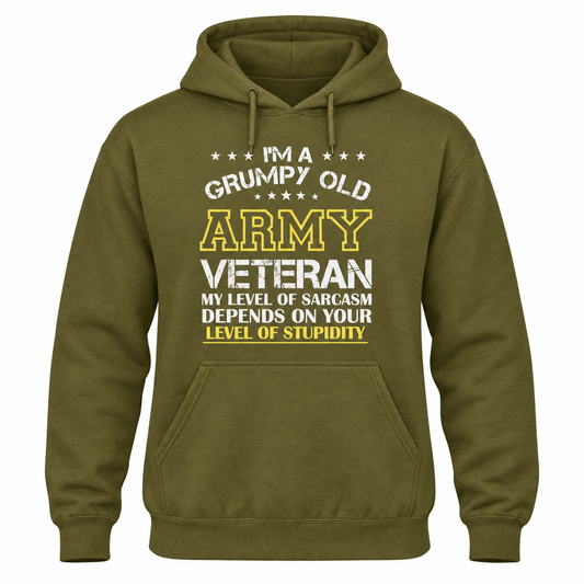 Grumpy Old ARMY Veteran Gildan Softstyle Hoodie