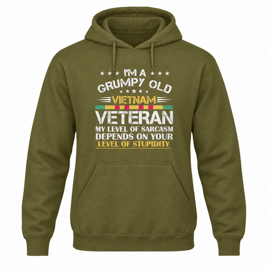 Grumpy Old Vietnam Veteran Gildan Softstyle Hoodie