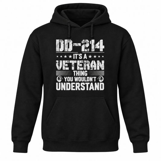 It's a Veteran Thing- White Gildan Softstyle Hoodie