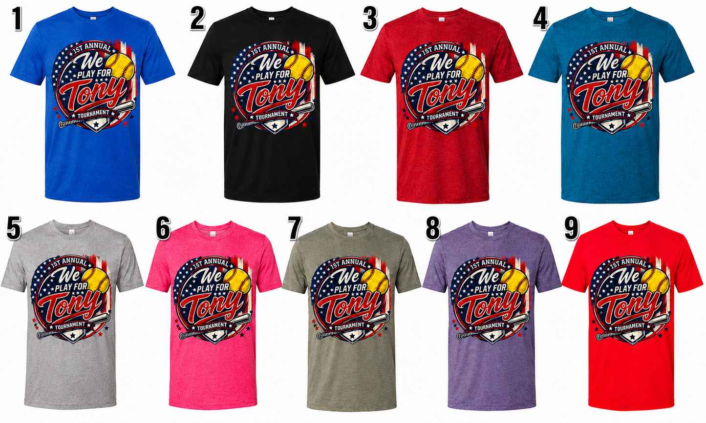 A Play for Tony tournament shirts pre-order design 3