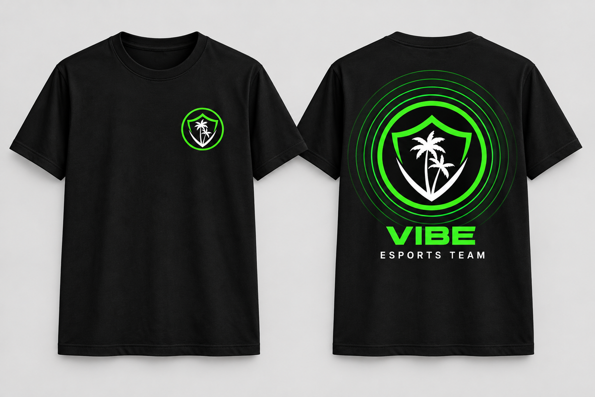 VIBE Palm Frequency T-Shirt front and back