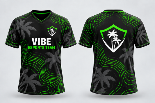 VIBE Palm Current All-Over Sublimation Jersey front and back, star-free logo